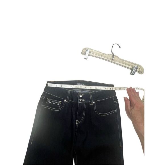 Forever 21 rhinestone Dark Denim Bootcut Jeans Sz 27 NWOT - Picture 5 of 8